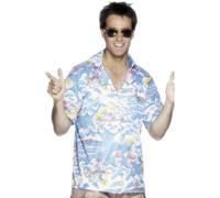 Hommes Déguisement Hawaïen Chemise Hawiin Hawaiiin Palmier Neuf Par Smiffys