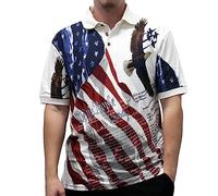 Hommes Drapeau Américain Eagle T-Shirt imprimé en 3D Creative Casual Print Manches Courtes Polo Shirt Revers Cou Tee Tops