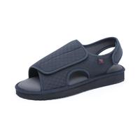 Hommes Édème Chaussures Diabétiques Sandales De Marche Large Largeur Réglables Pantoufles Orthopédiques Légères Confortables pour Les Pieds Enflés des Personnes Âgées,Bleu,40 EU
