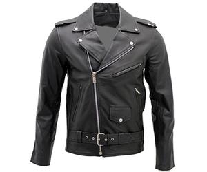 Hommes élégants Brando occasionnels Veste motard en cuir noir
