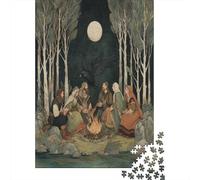 Hommes et Femmes d'une Ancienne Tribu Celtique Assis Autour d'un feu de Camp Cadeau Unique Décoration Intérieure Jeu ÉduChatif Challenge Toy Adultes & Enfants des 14 Ans 38x26cm/1000pcs