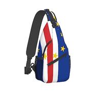 Hommes et femmes sac à bandoulière dos drapeau du Cap-Vert Art sacs de sport dos dos d'extérieur dos polyvalent anti-vol de transport, sac à bandoulière compact à l'épaul