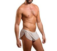 Hommes Extrême Engrener Boxers Short avec Grand Divisé Côtés sous-vêtements Boxeurs Slips Caleçons Gris M
