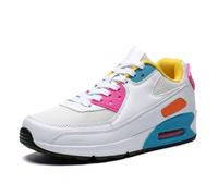 Hommes Femme Chaussures de Sports Course Running Fitness Basket Mode Respirant Maille Multisports Casual Sport Sneakers,Blanc Rose,39EU