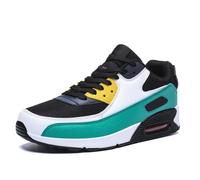 Hommes Femme Chaussures de Sports Course Running Fitness Basket Mode Respirant Maille Multisports Casual Sport Sneakers,Jaune Vert Foncé,37EU