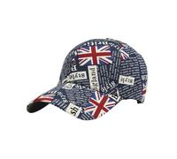 Hommes Femmes Casquette de Baseball Union Jack Chapeau de Soleil Protection Solaire Anti-UV Casquette Visière Réglable Chapeau de Golf Respirant pour Vacances Plage Camping Randonnée 55-58 CM
