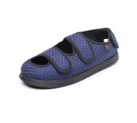 Hommes Femmes Chaussures Diabétiques Confort Réglable Intérieur Extérieur Arc Support Œdème Pantoufles pour Fasciite Plantaire,Bleu,41 EU