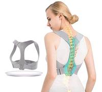 Hommes Femmes Correcteur Atipport de Haut du Dos ajusté pour Le Soutien à la clavicule prodiguer Un soulagement de la Douleur (Gris Couleur, Taille: Grande) décorer