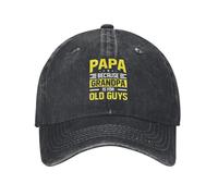 Hommes Femmes Papa Parce Que Grand-Père Est pour Les Vieux Hommes Imprimé Casquette De Baseball Réglable Trucker Dad Chapeau Casquette De Baseball Snapback