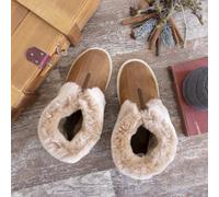 Hommes & Femmes Peau de Mouton Chaussons Alaska Cognac Fermeture Éclair