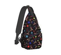 Hommes Femmes Sling Épaule dos Pliable Pratique Poitrine de Jour Sensibilisation À L'autisme Amour Spécial Multi-usages Anti Vol dos Tactique Cartable Avec Bandoulière Réglable
