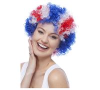 Hommes Femmes Unisexe Union Jack Perruque Afro Déguisement Couronnement Par