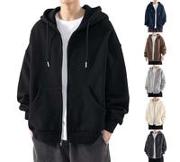 Hommes Femmes Zippé Sweat À Capuche Sweat Shirt Homme Sport Cardigan Manteau Manche Longue Hoodie Loisir Chemise Loose Sweatshirts Mi Saison Sweat Poche Grande Taille Sweatshirt Nouveau Couple Top