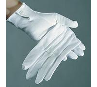Hommes gants avec bouton blanc