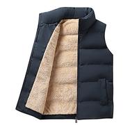 Hommes Gilet Agneau Cachemire Veste Hiver Chaud sans Manches Hommes Veste Gilet Décontracté Hommes Automne Épaissir Gilet Hommes Blue XL