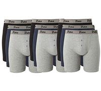 Hommes Grand Taille 9 Paquet Jersey Bouton Fly Short Boxer par Duke London - Multi, 3XL Taille (45-47 inches)