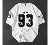 Hommes grande taille Nouveau T-shirt Décontracté d'Été à Manches Courtes avec Imprimé Lettre New York, Col Rond, pour Sortie 2XL,3XL,4XL,5XL,6XLGéométrique,graphique,LettresÉtoffe