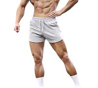 Hommes Gym des Sports La Musculation Entraînement 3 Pouces Shorts avec Conception d'ourlet Brutavec Gris L
