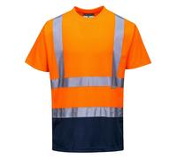 Portwest S378 T-shirt bicolore Orange/Marine, M