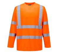 Hommes Hi-Vis T-Shirt Manches Longues Respirant & Wicking Tissu 40 + Upf Évalué