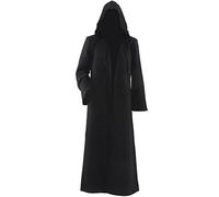 Hommes Hooded Robe Cape Chevalier Fantaisie cosplay costume adulte EU Taille,XL,Noir