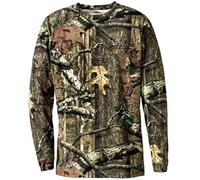 Hommes Imprimé Jungle Camouflage Manche Courte T-Shirt Camo Chasse Regular et Plus Size Top (2XL, Jungle Imprimé Manche Longue)