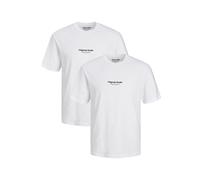 Hommes JACK & JONES Lot de 2 T-shirts Imprimé Logo Shirt Manche Courte JORVESTER