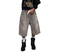 Hommes Jean Coupe Classique - Jean en denim décontracté pour homme pour un usage quotidien Coupe ample Coupe droite Parfait pour le printemps et l'été Facile d'entretien et confortable (Grey XL)