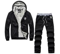 Hommes Jogging Survêtement - Imprimé Ethnique à Manches Longues Sweat Sport Hooded et Pantalon 2 Pièces Jacquard Manches Longues Ensemble Haut et Pantalon Ensemble d'hiver Survêtement de Fitness