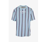 Hommes Karl Kani Retro Striped Tee bleu clair/marine/blanc cassé - M