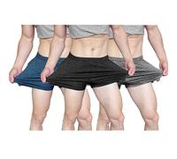 Hommes La Musculation Gym des Sports Entraînement Fonctionnement 7.6CM Shorts Gym Sport Short Pas de Poches Noir&Gris&Bleu M