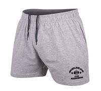 Hommes La Musculation Gym Faire des Exercices Short Terry Cotton,Gris,M
