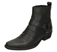 Hommes Maverick A3R003 Cuir Bottines Bottes Cowboy