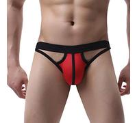 Hommes Mes's Mesh Taille Sous-vêtements Doux Respirant Sexy Briefs Hommes Sous-vêtements Taille 7, rouge, L