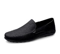 Hommes Mocassins Classiques en Cuir pour Loafers Chaussures Penny Confort Mocassin Conduite Plat Chaussures NoirSoild 43 EU