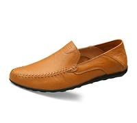 Hommes Mocassins Classiques en Cuir pour Loafers Chaussures Penny Confort Mocassin Conduite Plat Chaussures Marron Clair 44 EU