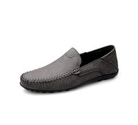 Hommes Mocassins Classiques en Cuir pour Loafers Chaussures Penny Confort Mocassin Conduite Plat Chaussures Gris 45 EU