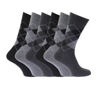 Hommes Motif Mélange De Coton Chaussettes Argyle (Lot De 6) - Hommes, Multicolore, 39-45