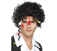 Hommes Neuf Romantique Adam Ant Perruque Adulte 80s Pop Star Déguisement 1980s