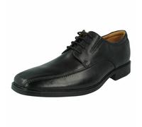 Hommes Noir / Marron/Fauve Foncé Clarks Cuir Lacet Chaussures Largeur G Tilden
