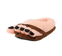 Hommes Nouveauté Animal Pantoufles 3D Dessin Animé Patte d'ours Pantoufles Antidérapantes pour Noël Grands Pieds Pantoufles Amusantes Costume Hiver Pantoufles Maison Sol Chaussures Gros Pieds Peluche
