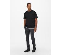 Hommes O&S Pantalon en tissu Chino Pantalon de travail Carreaux Pantalon extensi