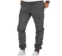 Hommes Pantalon Cargo de Travail Style Militaire, Casual Multi Poche Sports De Combat Pantalons en Coton pour Home Homme Chino Jogging Jog Gris Survetement Sport Pants Large Noir Beige Jogger Pas Cher