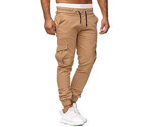 Hommes Pantalon Cargo de Travail Style Militaire, Casual Multi Poche Sports De Combat Pantalons en Coton pour Home Homme Chino Jogging Jog Gris Survetement Sport Pants Large Noir Beige Jogger Pas Cher