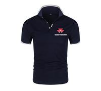 Hommes Po.los MAS-SEY FER-GUSON, Po.los Respirant Décontractés pour D'été, Tee Shirt de D'extérieur pour Entraînement(Black,S)