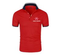 Hommes Po.los MAS-SEY FER-GUSON, Po.los Respirant Décontractés pour D'été, Tee Shirt de D'extérieur pour Entraînement(Red,M)