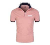 Hommes Po.los SEC.URI-TY, Golf Po.lo Confortable Respirable, Décontractés Mode Sweatshirt pour d'été, Sport(Pink,XL)