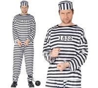 Hommes Prisonnier Costume Déguisement Prisonnier Voleur Costume Par Smiffys