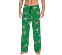 Hommes Pyjamas Casual Ont Des Poches Pantalons Pour Hommes Mode Noël Imprimer Jolie Pantalon De Pyjama Homme Avec À Cordon Serrage