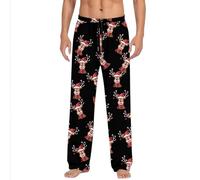 Hommes Pyjamas Casual Ont Des Poches Pantalons Pour Hommes Mode Noël Imprimer Jolie Pantalon De Pyjama Homme Avec À Cordon Serrage